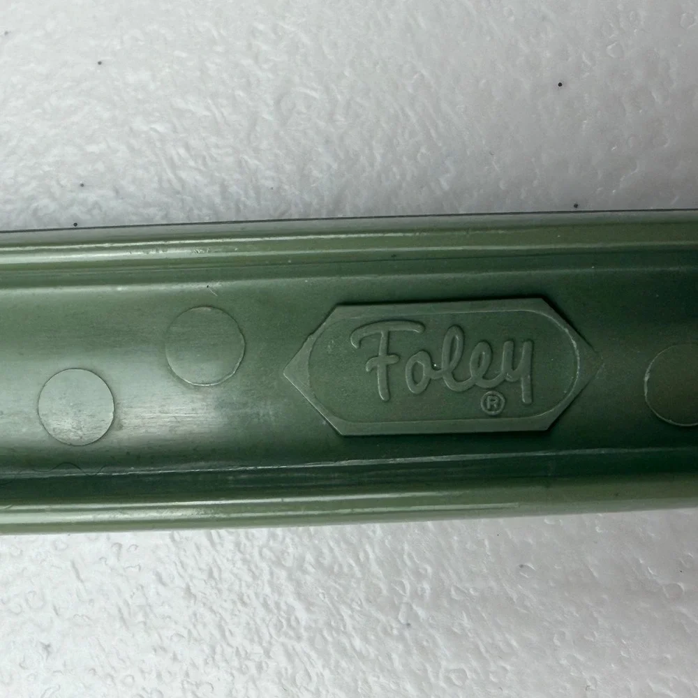 Vintage Foley‎ Avocado Green Nylon Slotted Spoon 11.5